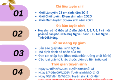 Thông báo tuyển sinh năm học 2024-2025